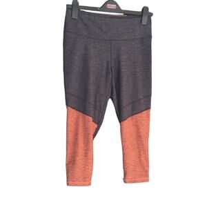 Prana Needra Charcoal & Brick Capri Leggings M